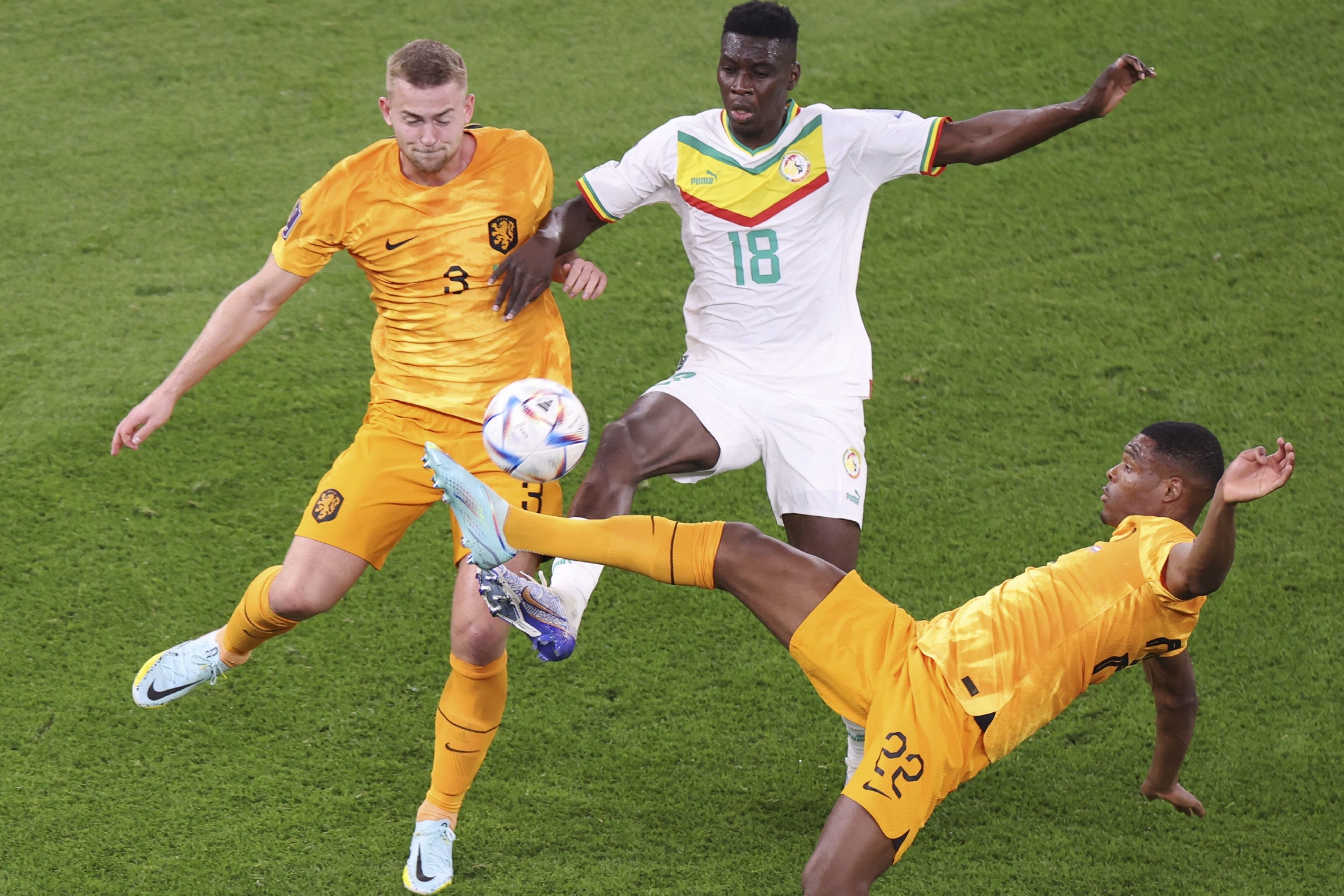 意大利险胜塞内加尔，德利赫特惊艳世界